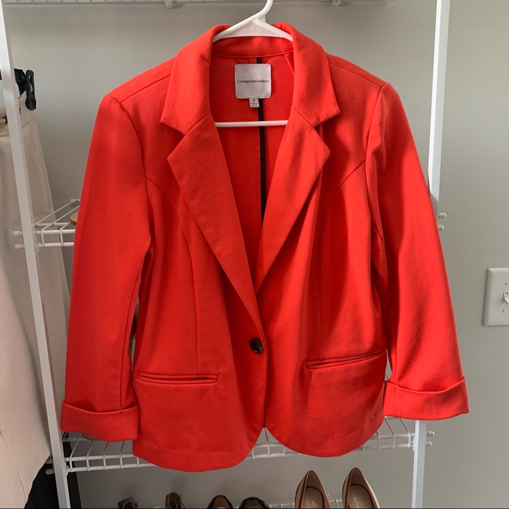 Catherine Malandrino Knit 3/4 Sleeve Blazer